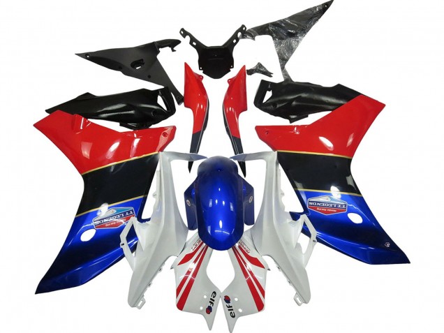 Beste Honda CBR600F Motorrad Verkleidung 2011-2013 - Weiss Rot Blau Glanzendes Schwarz