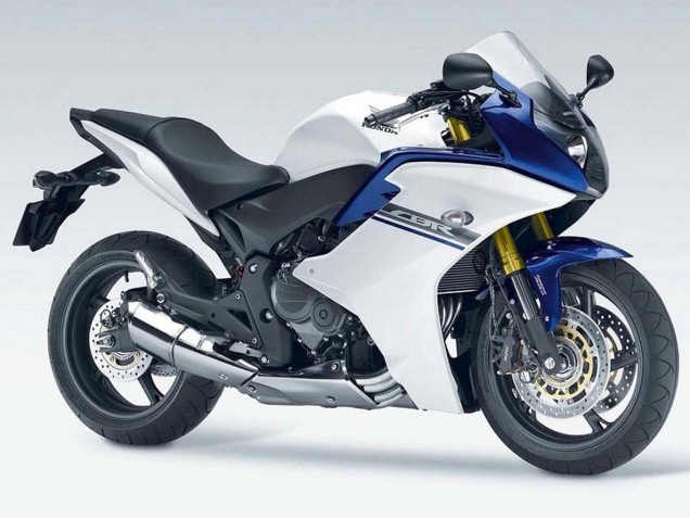 Beste Honda CBR600F Motorrad Verkleidung 2011-2013 - Weiss Blau
