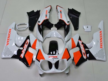 Beste Honda CBR900RR 893 Motorrad Verkleidung 1992-1993 - Weiss Orange Glanzendes Schwarz