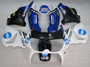 Beste Honda CBR900RR 893 Motorrad Verkleidung 1994-1995 - Weiss Blau Glanzendes Schwarz Konica Minolta