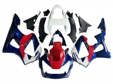 Beste Honda CBR900RR 929 Motorrad Verkleidung 2000-2001 - Weiss Rot Blau