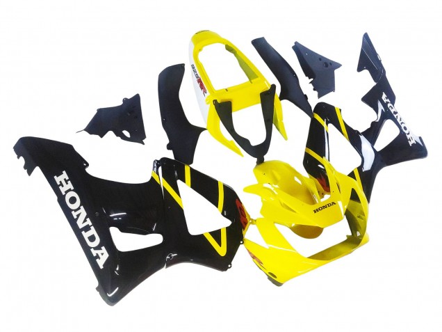 Beste Honda CBR900RR 929 Motorrad Verkleidung 2000-2001 - Gelb Glanzendes Schwarz