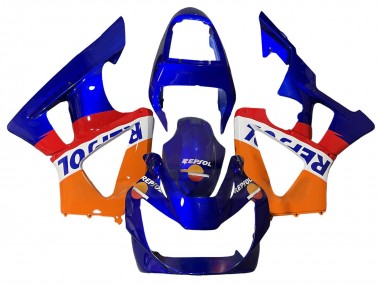 Beste Honda CBR900RR 929 Motorrad Verkleidung 2000-2001 - Orange Weiss Rot Blau Repsol