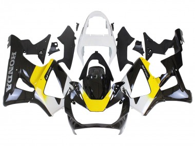 Beste Honda CBR900RR 929 Motorrad Verkleidung 2000-2001 - Weiss Gelb Glanzendes Schwarz