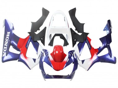 Beste Honda CBR900RR 929 Motorrad Verkleidung 2000-2001 - Weiss Rot Blau