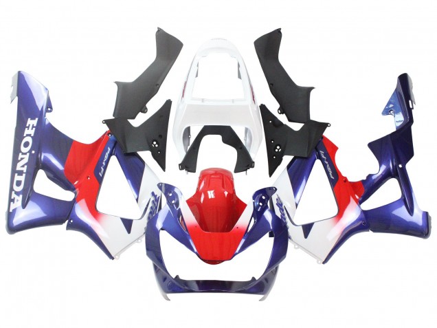 Beste Honda CBR900RR 929 Motorrad Verkleidung 2000-2001 - Weiss Rot Blau