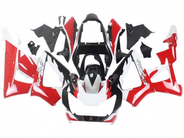 Beste Honda CBR900RR 929 Motorrad Verkleidung 2000-2001 - Weiss Rot Glanzendes Schwarz Rennen