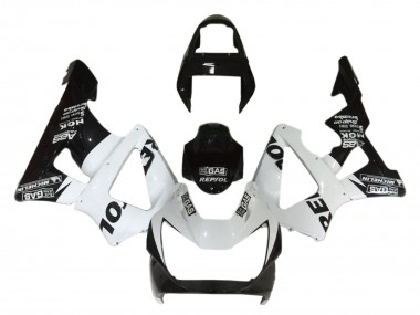Beste Honda CBR900RR 929 Motorrad Verkleidung 2000-2001 - Weiss Glanzendes Schwarz Repsol