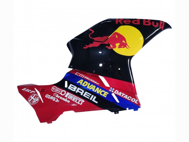 Beste Ducati 848/1098/1198 Motorrad Verkleidung 2007-2014 - Glanzendes Schwarz Gelb Blau Red Bull