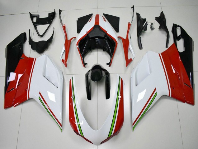 Beste Ducati 848/1098/1198 Motorrad Verkleidung 2007-2014 - Weiss Rot Grun Glanzendes Schwarz