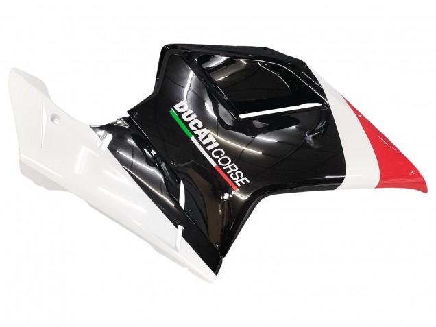 Beste Ducati 848/1098/1198 Motorrad Verkleidung 2007-2014 - Weiss Rot Glanzendes Schwarz