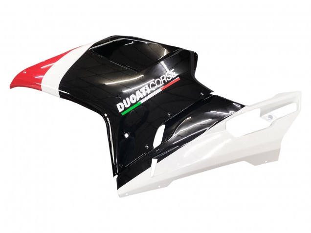 Beste Ducati 848/1098/1198 Motorrad Verkleidung 2007-2014 - Weiss Rot Glanzendes Schwarz
