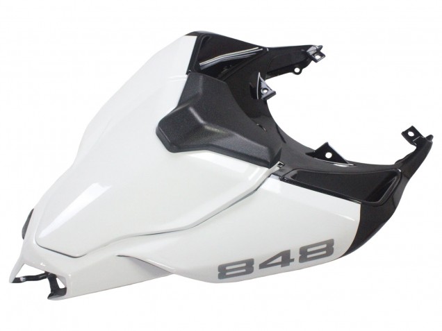 Beste Ducati 848/1098/1198 Motorrad Verkleidung 2007-2014 - Weiss Glanzendes Schwarz Corse