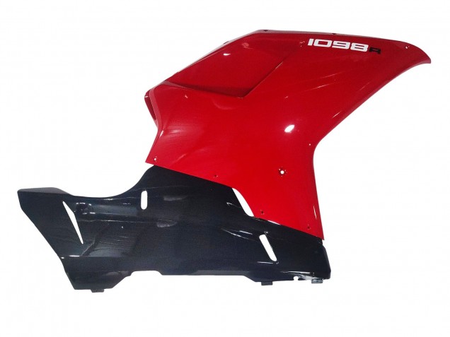 Beste Ducati 1098 Motorrad Verkleidung 2007-2014 - Weiss Rot Glanzendes Schwarz