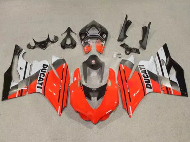 Beste Ducati Panigale 899/1199 Motorrad Verkleidung 2011-2014 - Rot Grau Schwarz