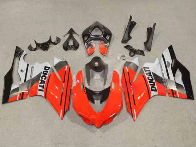 Beste Ducati Panigale 899/1199 Motorrad Verkleidung 2011-2014 - Rot Grau Schwarz