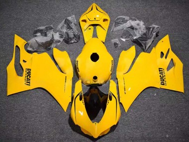 Beste Ducati Panigale 899/1199 Motorrad Verkleidung 2011-2014 - Glanzendes Gelb