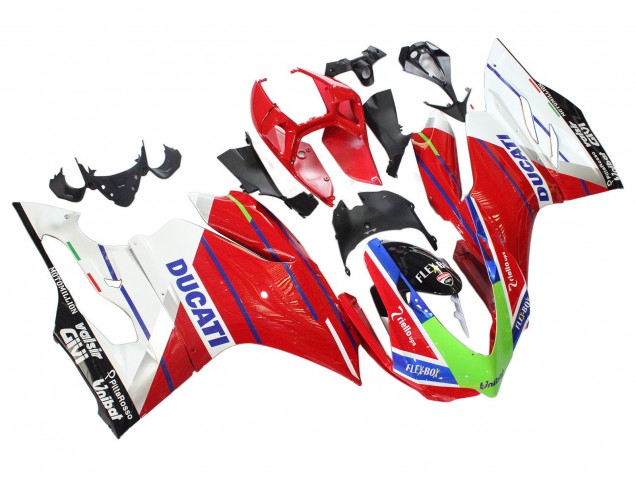 Beste Ducati Panigale 899/1199 Motorrad Verkleidung 2011-2014 - Weiss Rot Grun Blau Glanzendes Schwarz Flex-Box