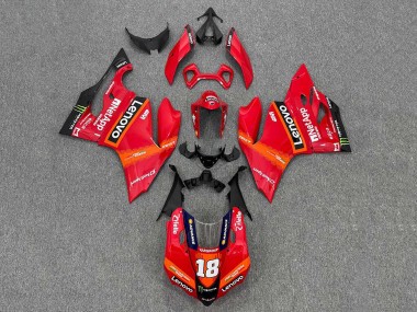 Beste Ducati Panigale 899/1199 Motorrad Verkleidung 2011-2014 - Rot Orange Schwarz Monster Lenovo 18