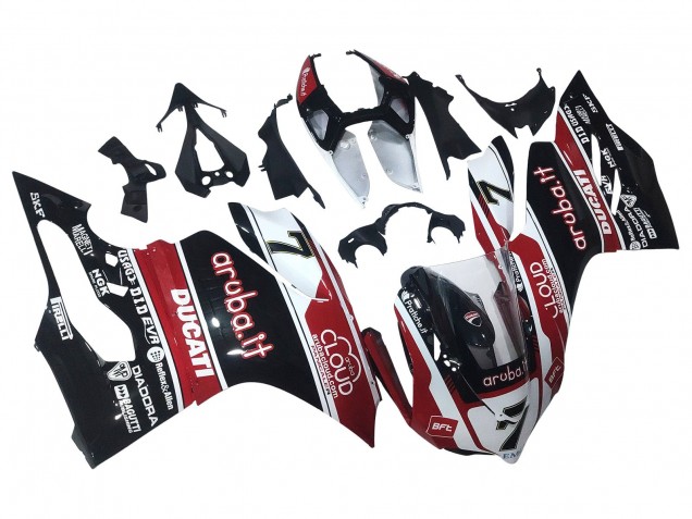 Beste Ducati Panigale 899/1199 Motorrad Verkleidung 2011-2014 - Weiss Rot Glanzendes Schwarz Aruba.it 7