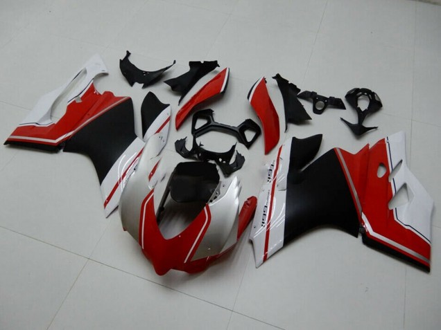 Beste Ducati 1199 Motorrad Verkleidung 2011-2014 - Weiss Rot Matt Schwarz