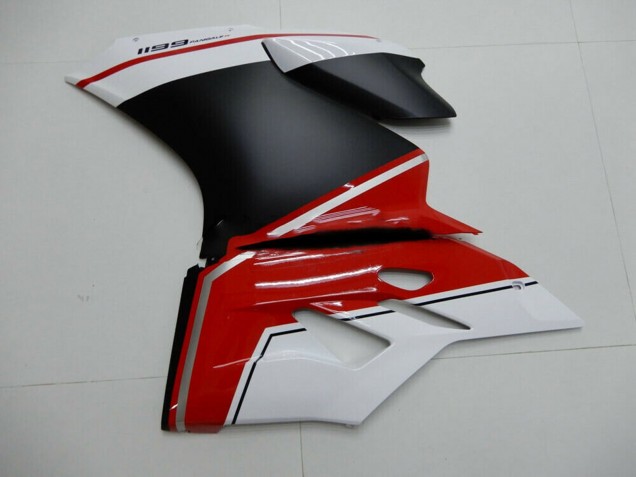 Beste Ducati 1199 Motorrad Verkleidung 2011-2014 - Weiss Rot Matt Schwarz