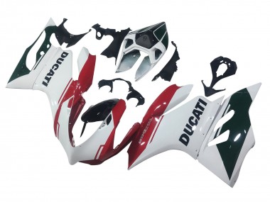 Beste Ducati Panigale 899 Motorrad Verkleidung 2011-2014 - Weiss Rot Glanzendes Schwarz