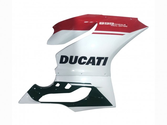 Beste Ducati Panigale 899 Motorrad Verkleidung 2011-2014 - Weiss Rot Glanzendes Schwarz