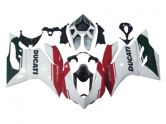 Beste Ducati Panigale 899 Motorrad Verkleidung 2011-2014 - Weiss Rot Glanzendes Schwarz