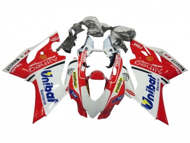 Beste Ducati Panigale 899/1199 Motorrad Verkleidung 2011-2014 - Weiss Rot Blau Valsir Fiamm