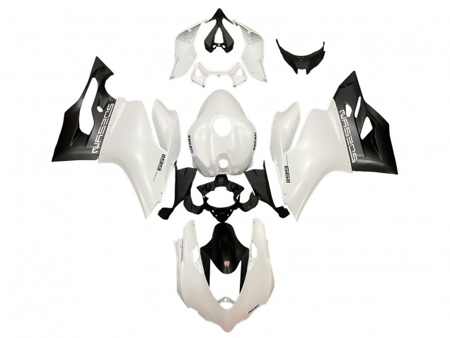 Beste Ducati Panigale 899/1199 Motorrad Verkleidung 2011-2014 - Weiss Schwarz
