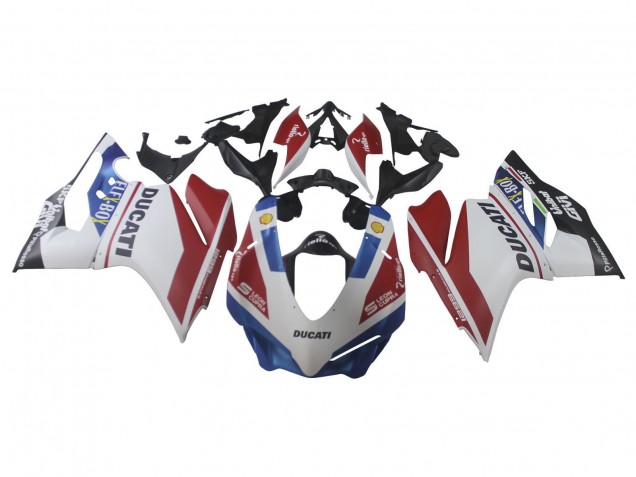 Beste Ducati 1299 Motorrad Verkleidung 2015-2020 - Weiss Rot Blau Matt Schwarz Unibat Flex-Box