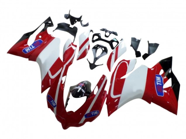Beste Ducati 959/1299 Motorrad Verkleidung 2015-2020 - Weiss Rot Glanzendes Schwarz Tim