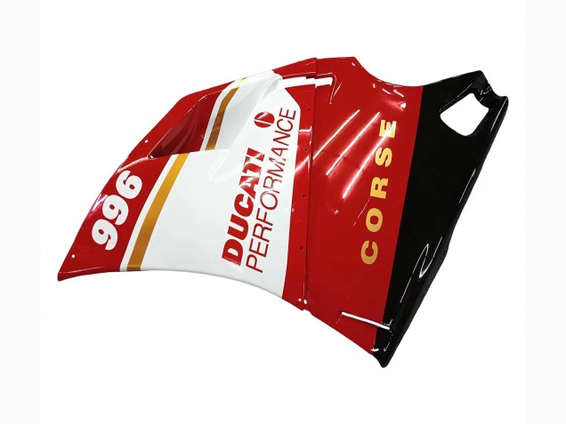 Beste Ducati 996 Motorrad Verkleidung 1993-2005 - Weiss Rot Gold Glanzendes Schwarz Corse Performance