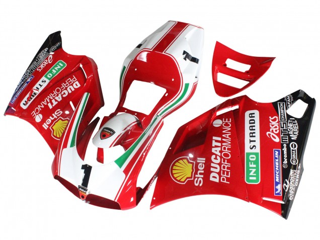 Beste Ducati 748/916/996/998 Motorrad Verkleidung 1993-2005 - Weiss Rot Gelb Grun Glanzendes Schwarz Performance
