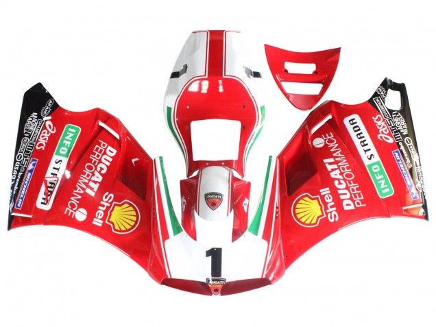 Beste Ducati 748/916/996/998 Motorrad Verkleidung 1993-2005 - Weiss Rot Gelb Grun Glanzendes Schwarz Performance