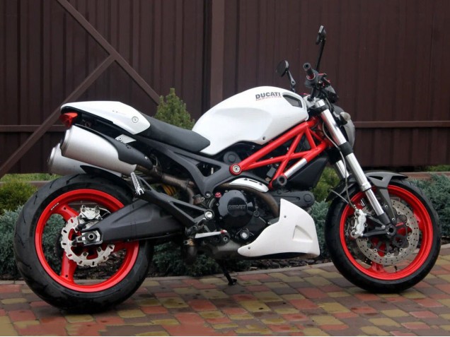 Beste Ducati Monster 696 796 1100 1100S Motorrad Verkleidung 2008-2012 - Weiss