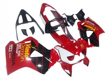 Beste Honda VFR 800 Motorrad Verkleidung 1998-2001 - Rot Weiss Glanzendes Schwarz Vimto