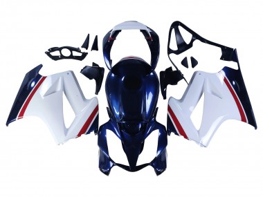Beste Honda VFR 800 Motorrad Verkleidung 2002-2013 - Weiss Rot Dunkel Blau