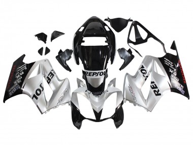 Beste Honda VFR 800 Motorrad Verkleidung 2002-2013 - Silber Glanzendes Schwarz Repsol
