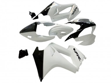 Beste Honda VFR 800 Motorrad Verkleidung 2002-2013 - Perl Weiss Glanzendes Schwarz Aufkleber