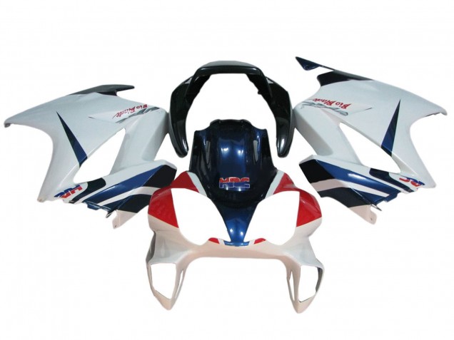Beste Honda VFR 800 Motorrad Verkleidung 2002-2013 - Weiss Rot Dunkel Blau HRC