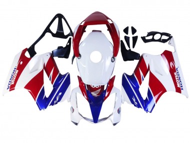 Beste Honda VFR 800 Motorrad Verkleidung 2002-2013 - Weiss Rot Blau Motul