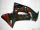 Beste Kawasaki EX650 Motorrad Verkleidung 2006-2008 - Glanzendes Schwarz Rot Flamme