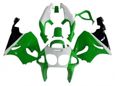 Beste Kawasaki ZX7R Motorrad Verkleidung 1996-2003 - Weiss Grun Schwarz