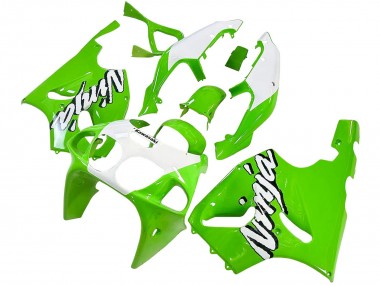 Beste Kawasaki ZX7R Motorrad Verkleidung 1996-2003 - Weiss Grun