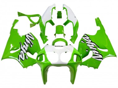 Beste Kawasaki ZX7R Motorrad Verkleidung 1996-2003 - Weiss Grun