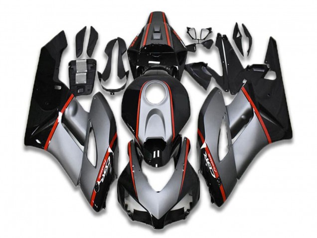 Beste Honda CBR1000RR Motorrad Verkleidung 2004-2005 - Grau Rot Glanzendes Schwarz