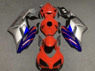 Beste Honda CBR1000RR Motorrad Verkleidung 2004-2005 - Silber Blau Rot Streifen
