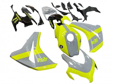 Beste Honda CBR1000RR Motorrad Verkleidung 2008-2011 - Nardo Grau Fluoreszierendes Grun